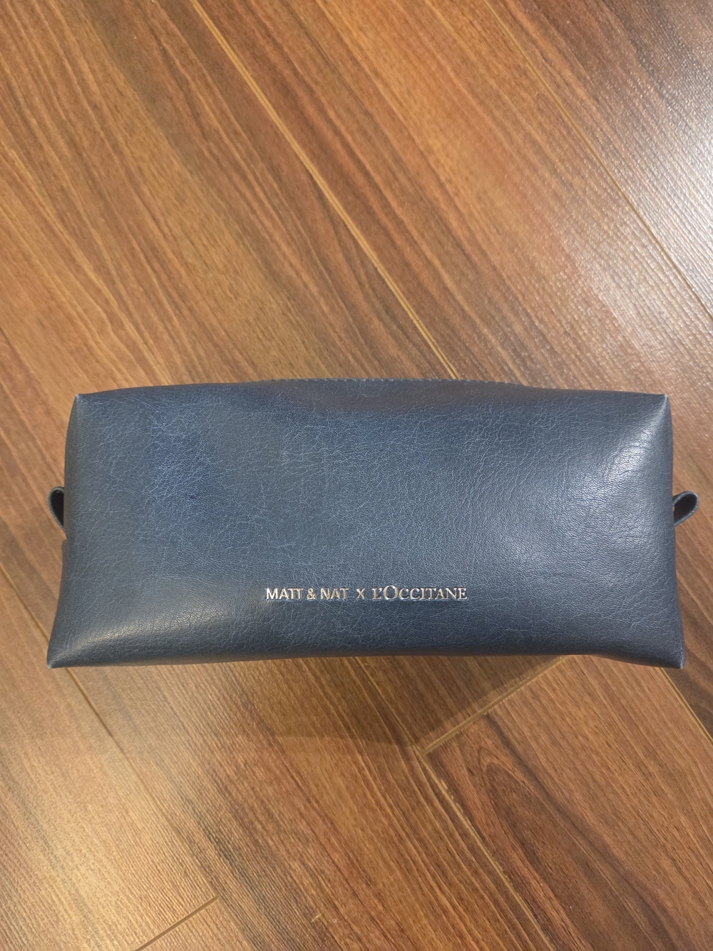 Matt & Nat x L'Occitane BLAIR Vegan Toiletry Case Navy Blue Cosmetic Bag